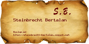 Steinbrecht Bertalan névjegykártya